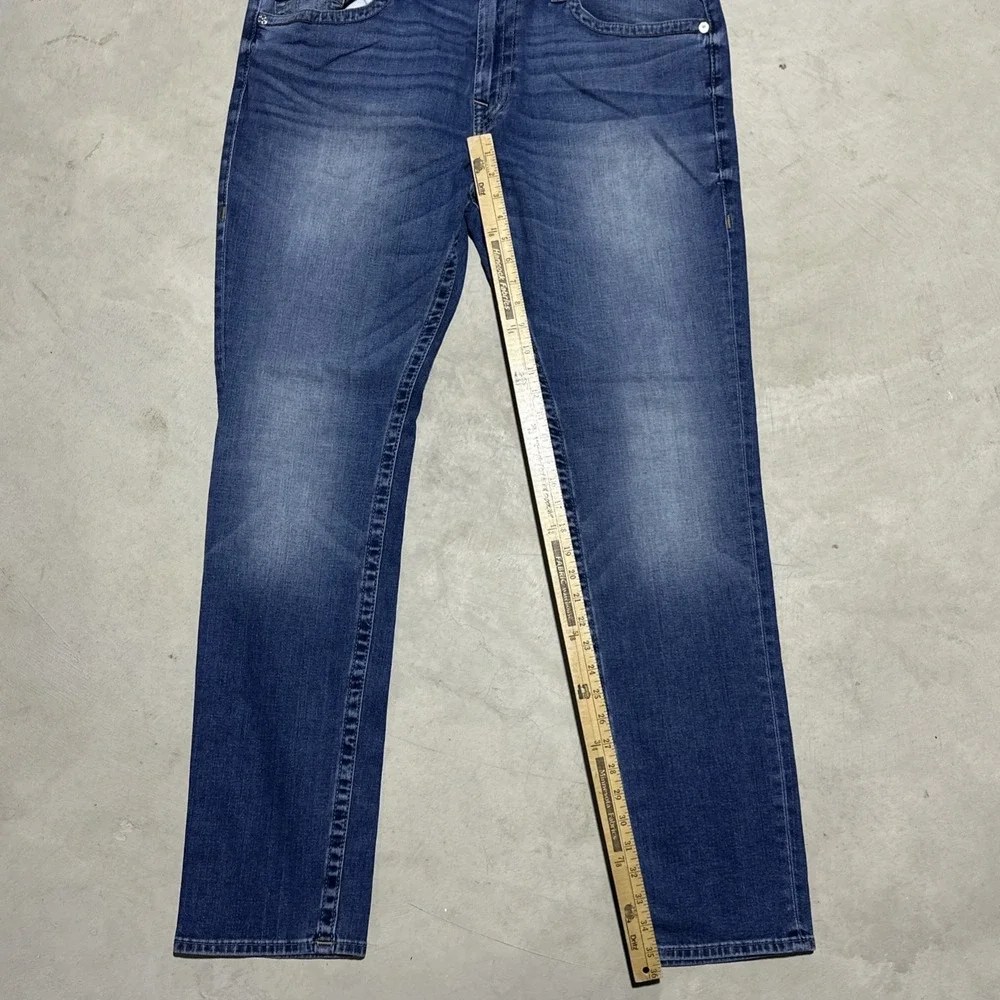 True Religion Rocco Relaxed Skinny Jeans Men's Size 40x35 Medium Light Wash Blue